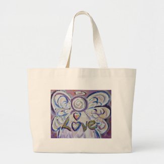 Love Angel Word Art Custom Tote Bags