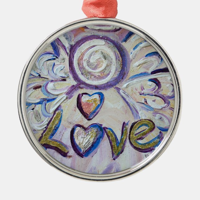 Love Angel Word Love Ornament (Front)