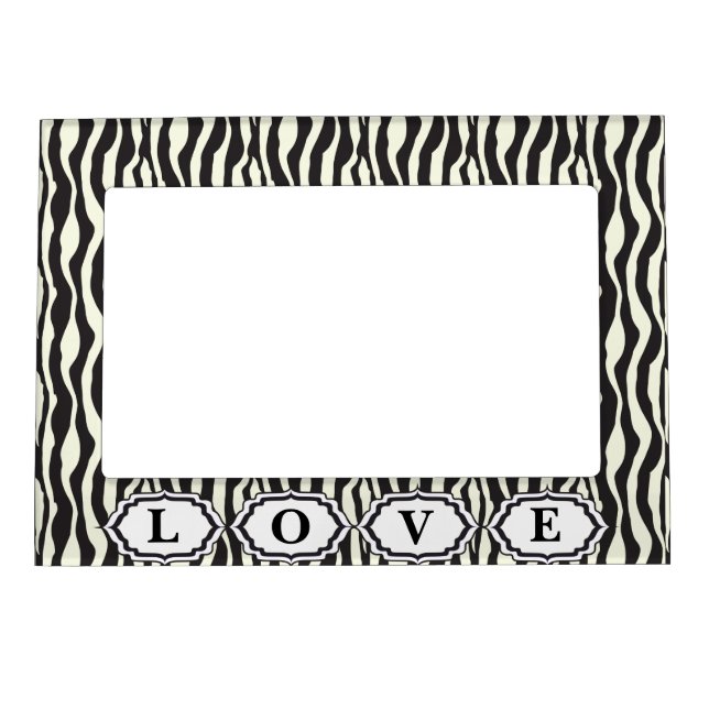 Love Animal Zebra Print Magnetic Frame (Front)