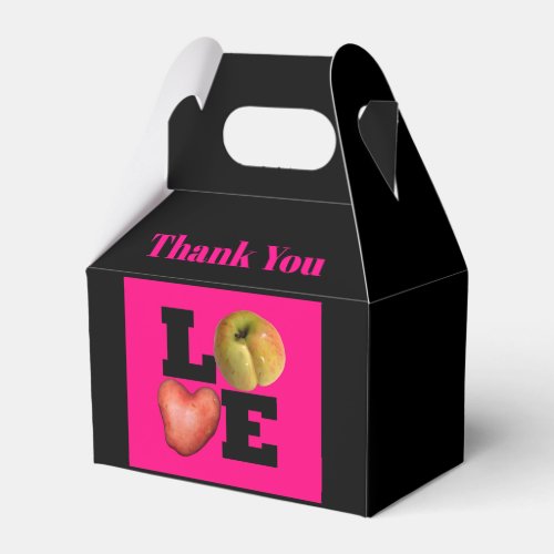 LOVE Apple Heart Potato Thank You Favor box