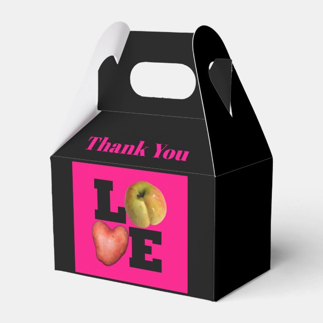 LOVE Apple Heart Potato Thank You Favor box (Front Side)