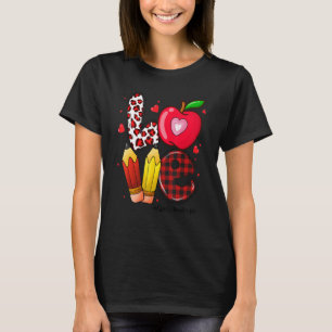 LOVE Apple Heart SPED Teacher Life Valentines Day T-Shirt