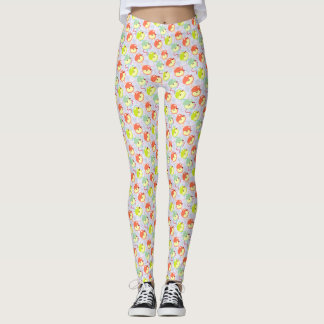 Love Apples Blue Leggings