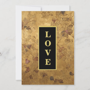 *~ LOVE AR66 RSVP QR Elegant Gold Wedding Invitation