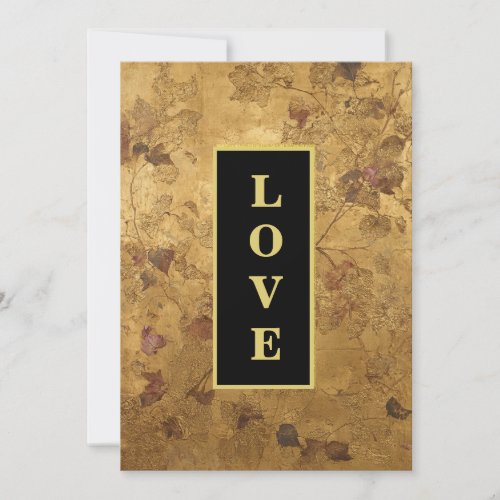 *~ LOVE AR66 RSVP QR Elegant Gold Wedding Invitation