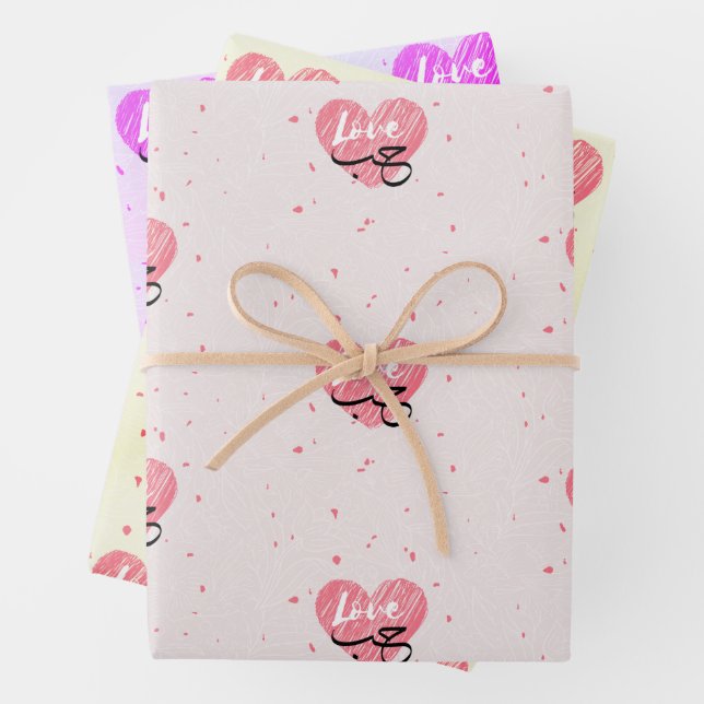 love arabic habibi wrapping paper sheets (In situ)