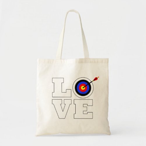 LOVE Archery Coach or Archer or Bow Hunter Sports Tote Bag