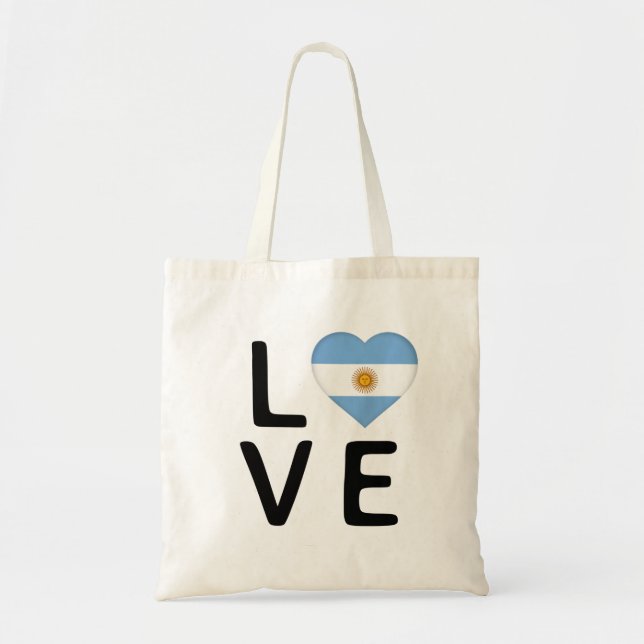 Love - Argentina Flag Tote Bag (Front)