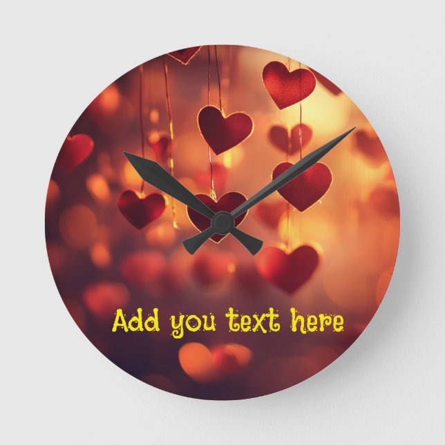 "Love Around the Clock" – Customizable Wall Clock (Front)