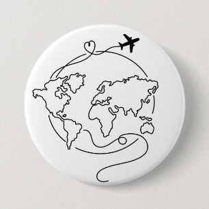 🌍 Love Around the World ✈️ Button