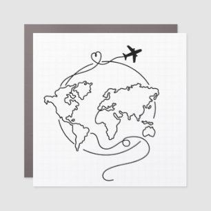 🌍 Love Around the World ✈️ Car Magnet