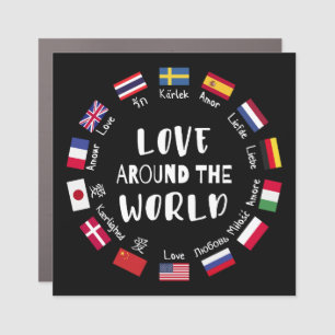 Love Around the World Languages Car Magnet
