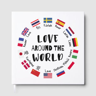 Love Around the World Languages Foil Guest Book