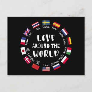 Love Around the World Languages Holiday Postcard