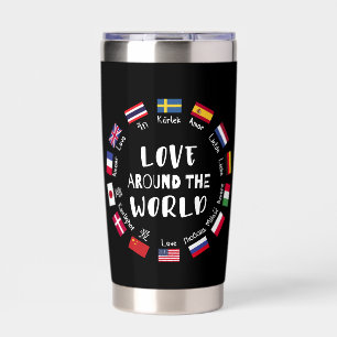 Love Around the World Languages Insulated Tumbler
