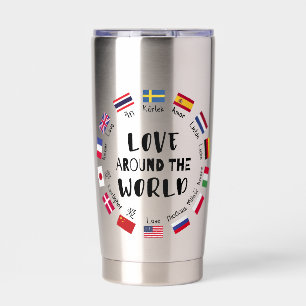 Love Around the World Languages Insulated Tumbler