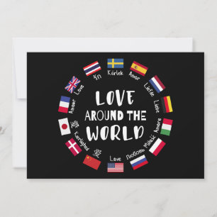 Love Around the World Languages  Invitation