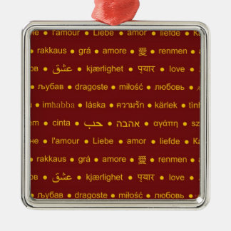 Love around the World Metal Ornament