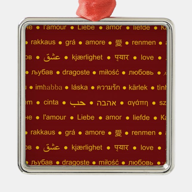 Love around the World Metal Ornament (Front)