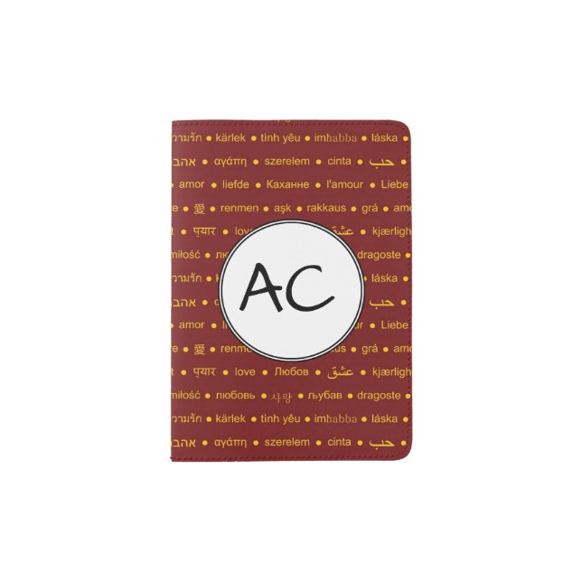 Love Around The World Passport Holder (Front)