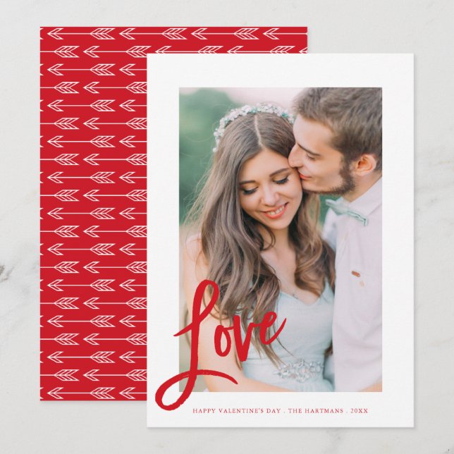 Love Arrows | Valentine's Day Photo Card (Front/Back)