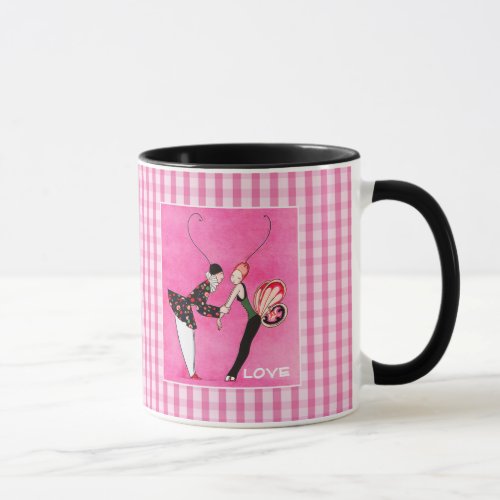 Love Art Deco Valentines Day Gift Mug