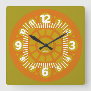 LOVE ART KLOCK CIRCLE ON CIRCLE BY MASANSER SQUARE WALL CLOCK