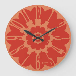 LOVE ART KLOCK GEONUMBERSTRIC AND MASANSER LARGE CLOCK