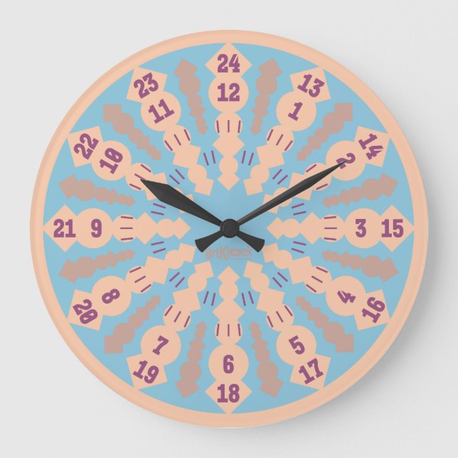 LOVE ART KLOCK TWENTY FOUR/TWELVE BY MASANSER LARGE CLOCK (Front)