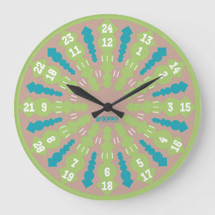 LOVE ART KLOCK TWENTY FOUR/TWELVE BY MASANSER LARGE CLOCK