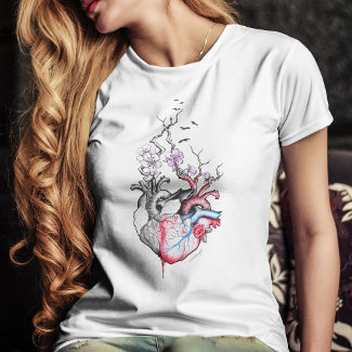 Love art Surreal Anatomical hearts Flowers Vintage