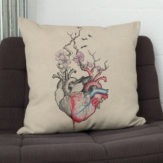 Love art Surreal Anatomical hearts Flowers Vintage