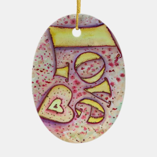 Love Art Word Ornament Painting (Front)