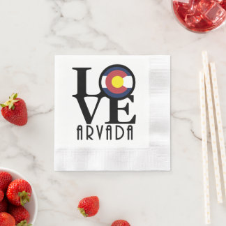 LOVE Arvada Colorado Napkins