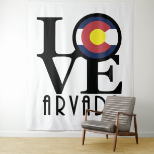 LOVE Arvada Colorado Tapestry