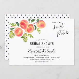 Love as Sweet as a Peach Bridal Shower Invitation