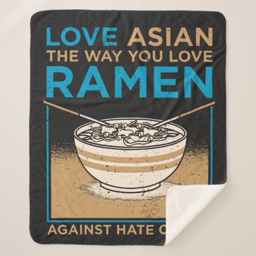 Love Asian The Way You Like Ramen Sherpa Blanket