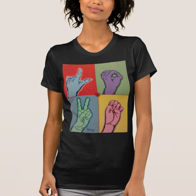LOVE ASL for women t-shirt (Front)