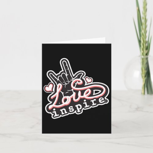 Love Asl Ily Hand Sign Language Deaf Awareness  Card