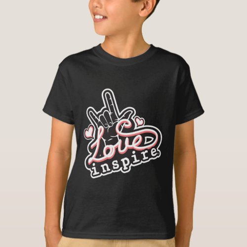 Love Asl Ily Hand Sign Language Deaf Awareness  T_Shirt