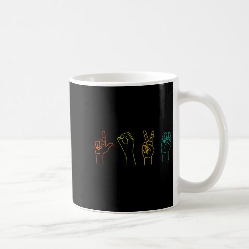 Love Asl Sign Language Alphabet Valentines Day  Coffee Mug