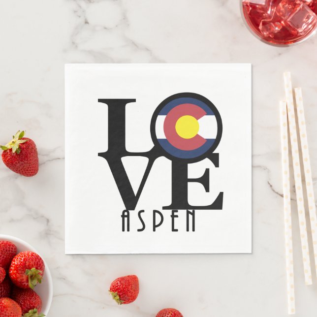 LOVE Aspen Colorado Napkins (Insitu)