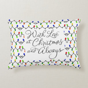 **LOVE AT CHRISTMAS AND ALWAYS** CHRISTMAS** ACCENT PILLOW