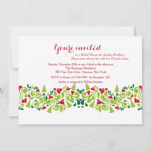 Love at Christmas Shower Invitation