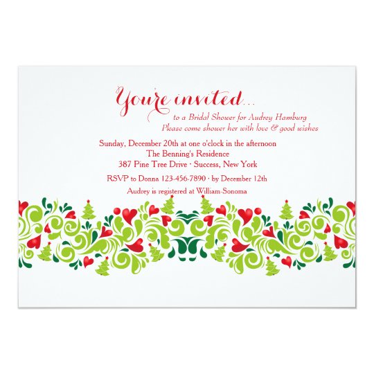 Love at Christmas Shower Invitation