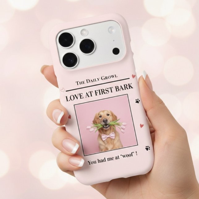 Love at First Bark Personalized Dog  iPhone Case (Creator Uploaded)