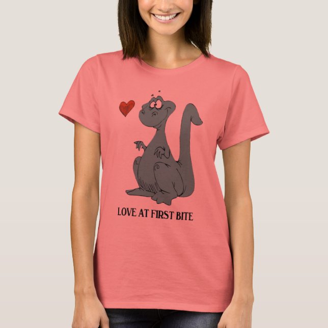 Love At First Bite Dinosaur T-Shirt (Front)