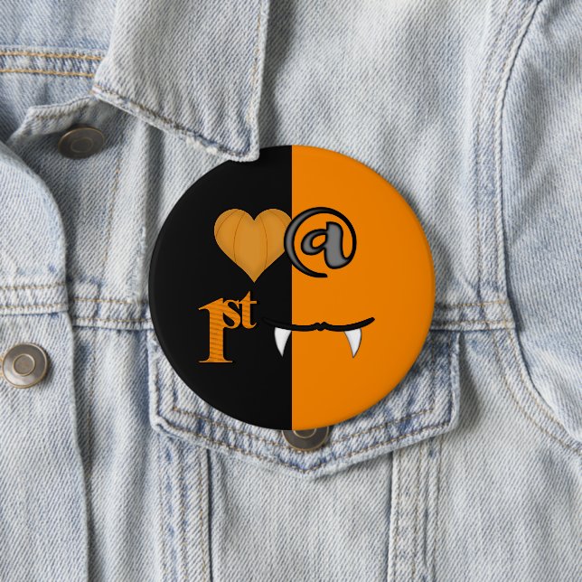 Love At First Bite Halloween Button (In Situ)
