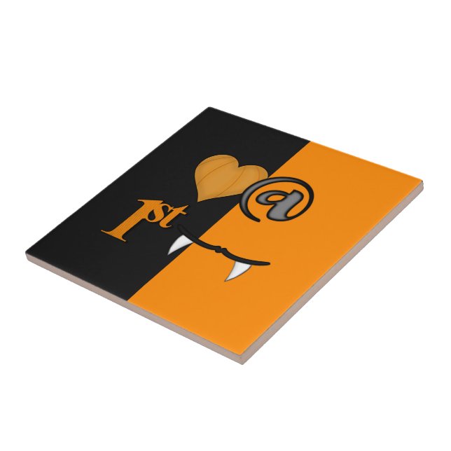 Love At First Bite Halloween Ceramic Tile (Side)