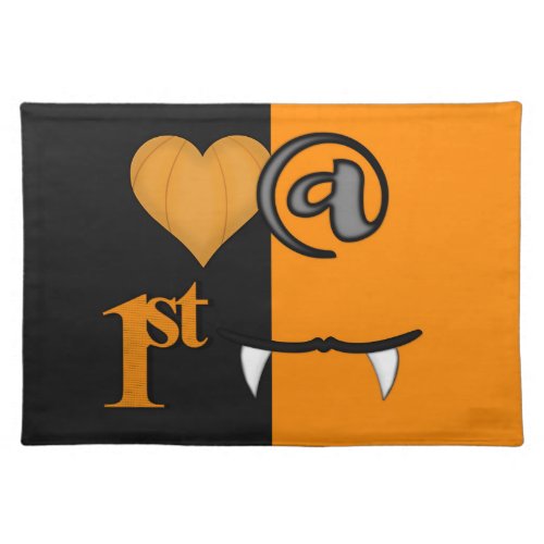 Love At First Bite Halloween Cloth Placemat
